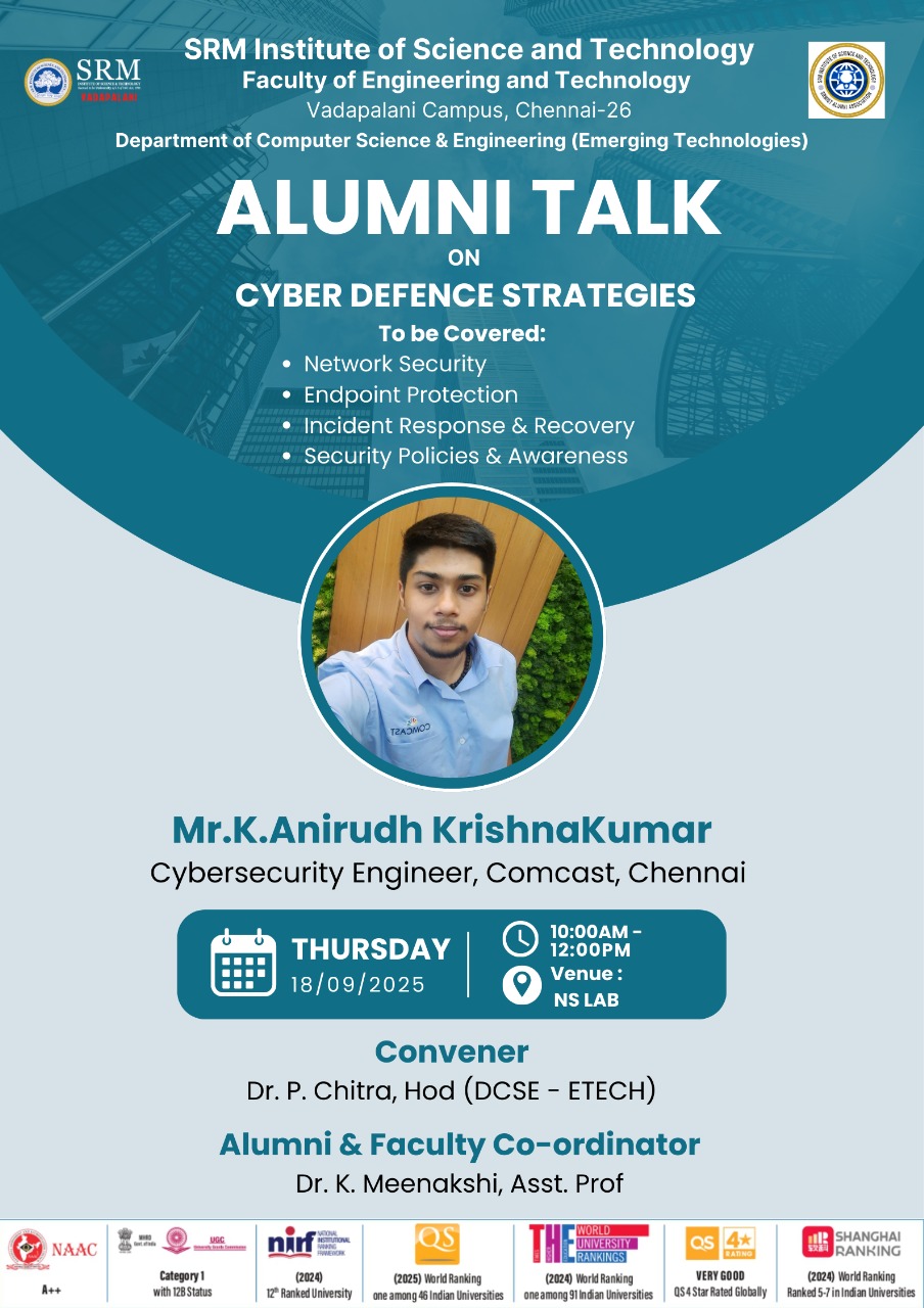 ALUMNI TALK ON CYBER DEFENCE STRATEGIES 12 SEPT 2025